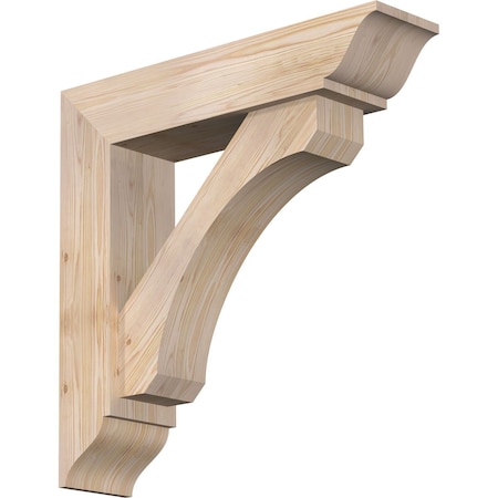 Ekena Millwork Legacy Traditional Smooth Bracket w/ Offset Brace, Douglas Fir, 7 1/2"W x 32"D x 32"H BKT0806X32X32LEC01SDF
